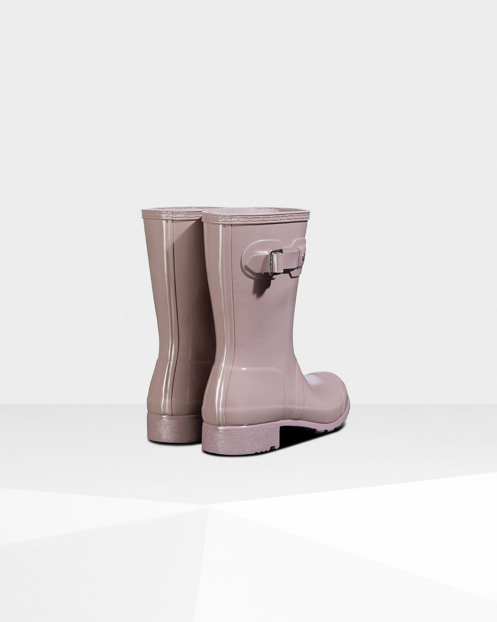 Womens Short Rain Boots - Hunter Original Tour Foldable Gloss (04UXGMKFZ) - Purple